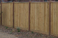Exposed post fence detail