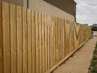 Timber fence perspective