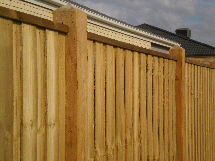 Timber fence close-up