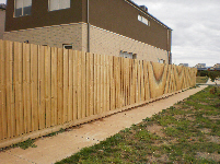 Timber fence - rear view